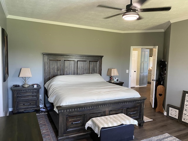 2845 Gilchrist Stantonville Rd, Stantonville, TN 38379 - bedroom featuring baseboards, a ceiling fan, wood finished floors, and ornamental molding
