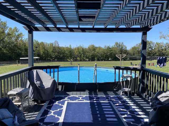 2845 Gilchrist Stantonville Rd, Stantonville, TN 38379 - outdoor pool with fence, a lawn, a pergola, and a grill