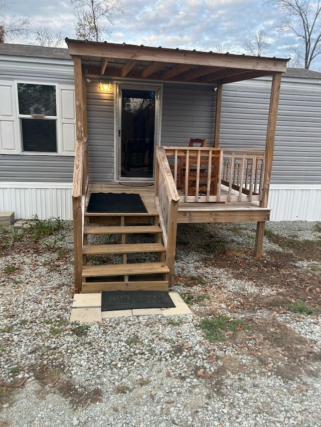 view of doorway to property