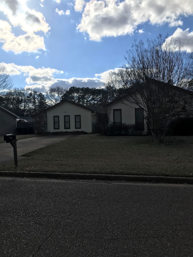 view of single story home