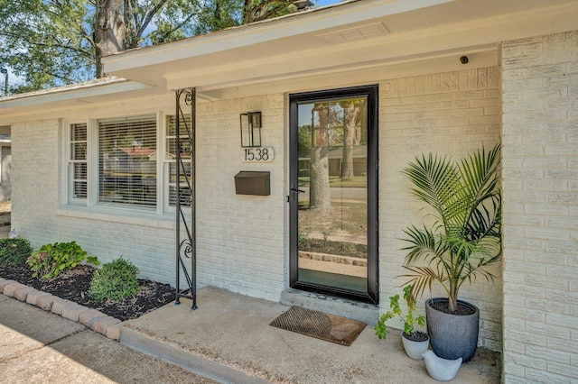 view of doorway to property