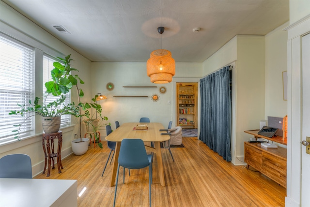 dining area featuring light hardwood / wood-style flooring