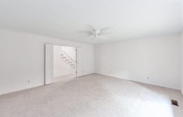 825 Barham Ln, Bolivar, TN 38008 - empty room with light colored carpet and ceiling fan