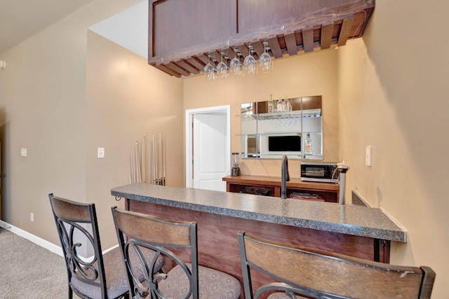 kitchen with carpet