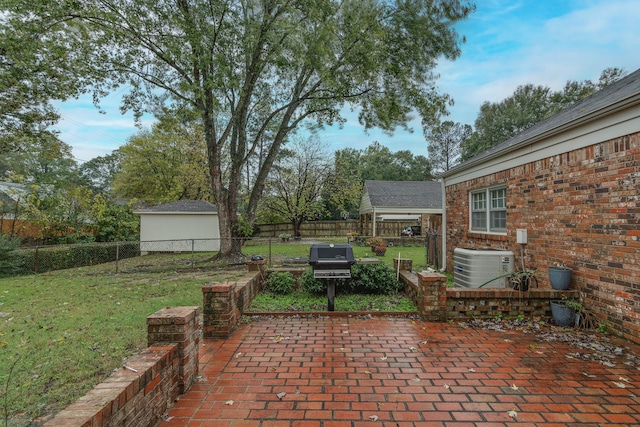 view of patio / terrace with central AC