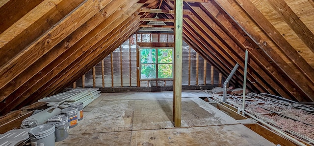 view of attic