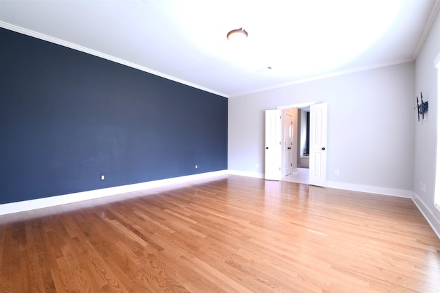 4543 Charleswood Ave, Memphis, TN 38117 - spare room with ornamental molding and light hardwood / wood-style flooring