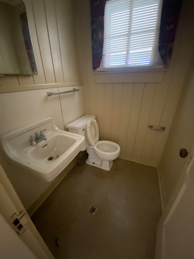 bathroom with sink and toilet