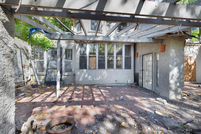 view of patio / terrace featuring a pergola