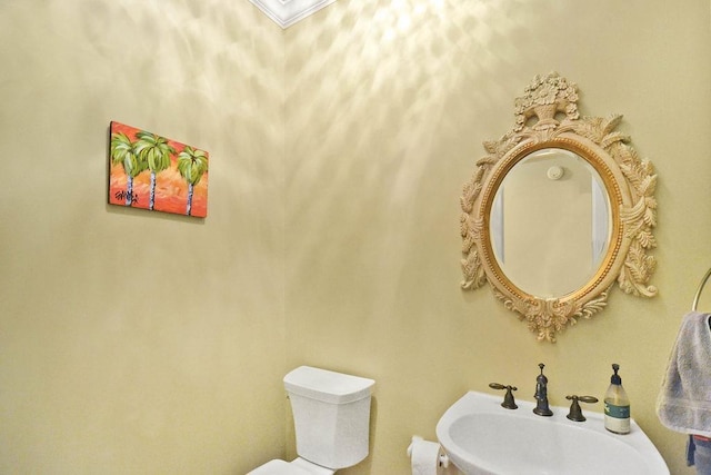 bathroom featuring toilet and a sink