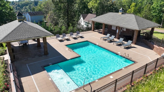 view of pool with a patio