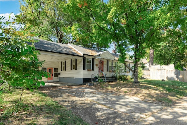 view of ranch-style home