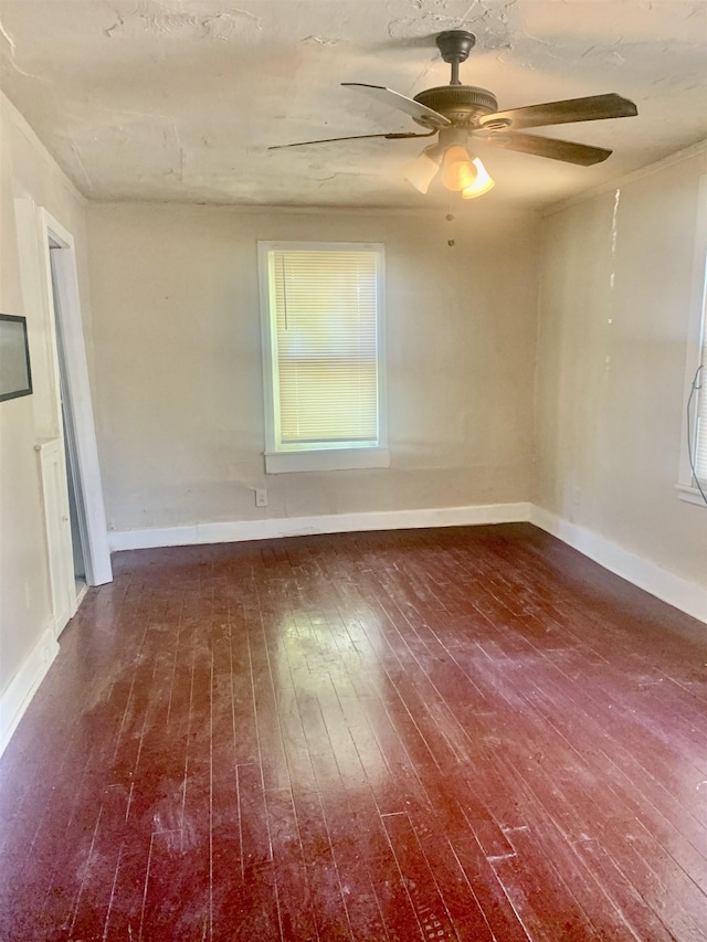 1616 Kendale Ave, Memphis, TN 38106 - empty room with a ceiling fan, baseboards, and wood-type flooring