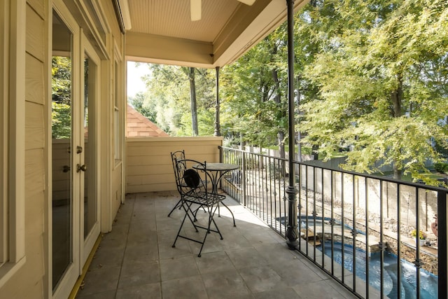 view of balcony