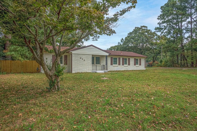 exterior space with a lawn