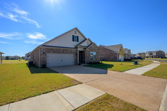 view of front of house with a front lawn