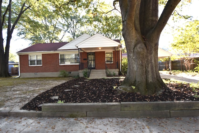 view of front of home with covered porch