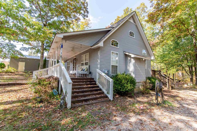 exterior space with a porch