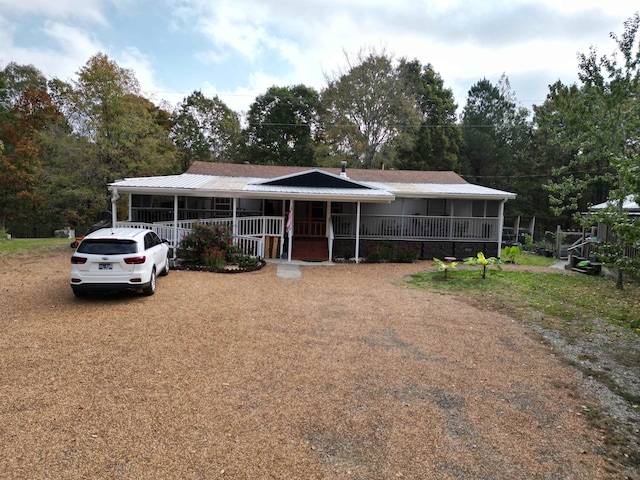 view of front of house featuring covered porch