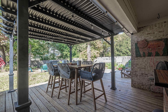 view of wooden deck