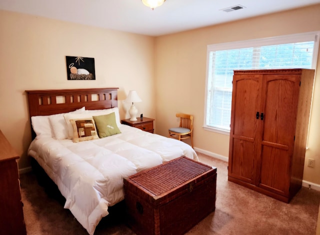 view of carpeted bedroom