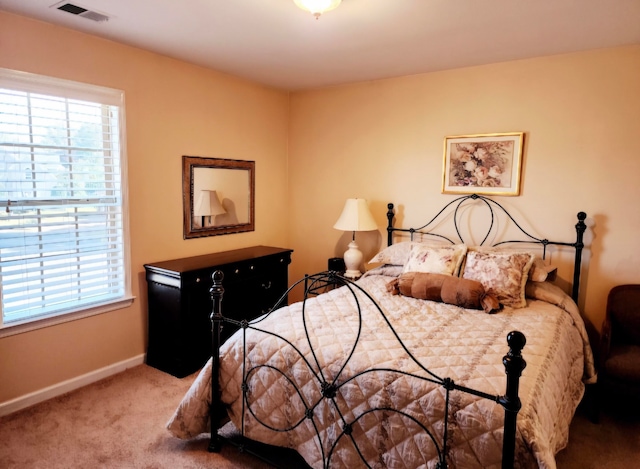 bedroom featuring carpet