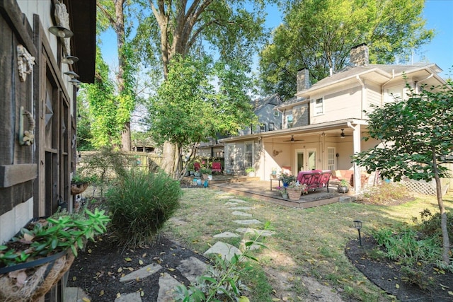 view of yard with a patio area