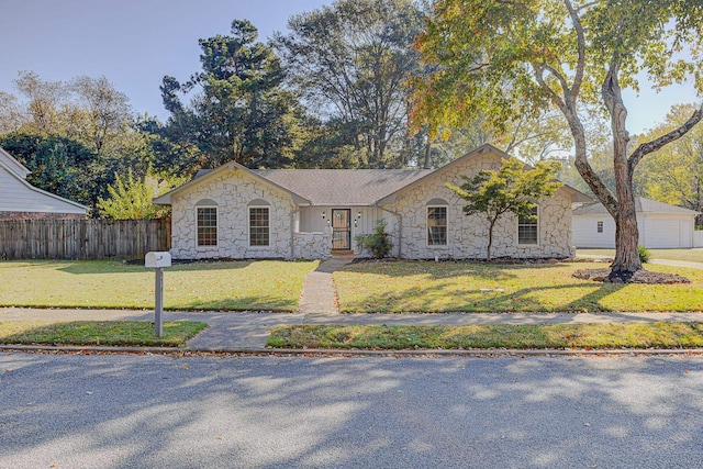 view of front of house with a front yard