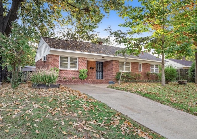 view of single story home