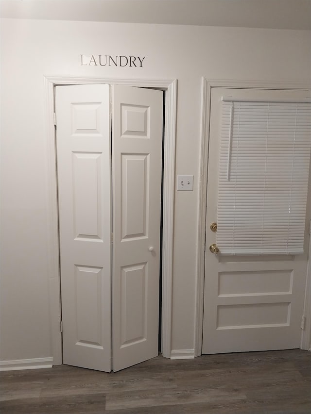 interior details featuring hardwood / wood-style floors