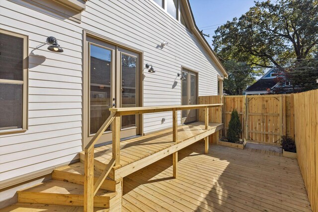 wooden deck with fence