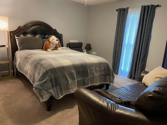 view of carpeted bedroom