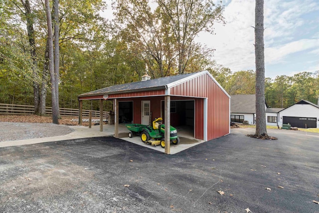 view of outdoor structure featuring a garage