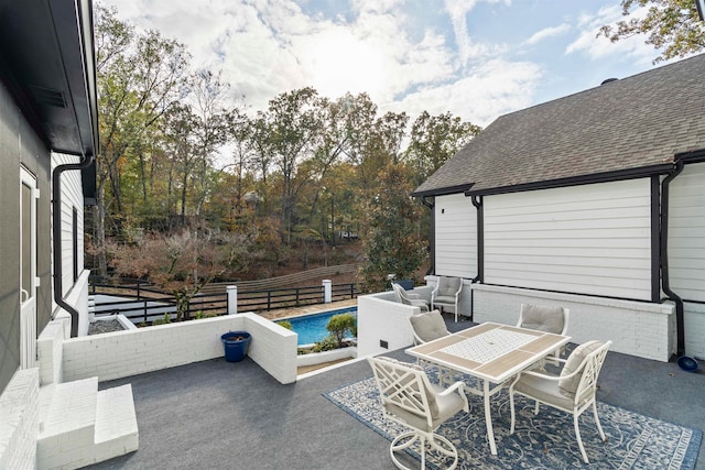 view of patio with an outdoor living space