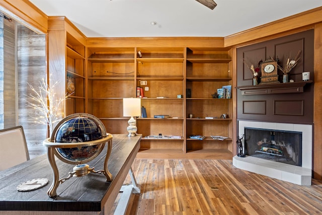 unfurnished room featuring wood-type flooring