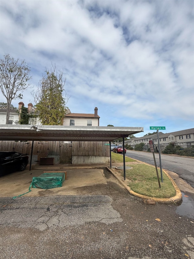 view of parking / parking lot