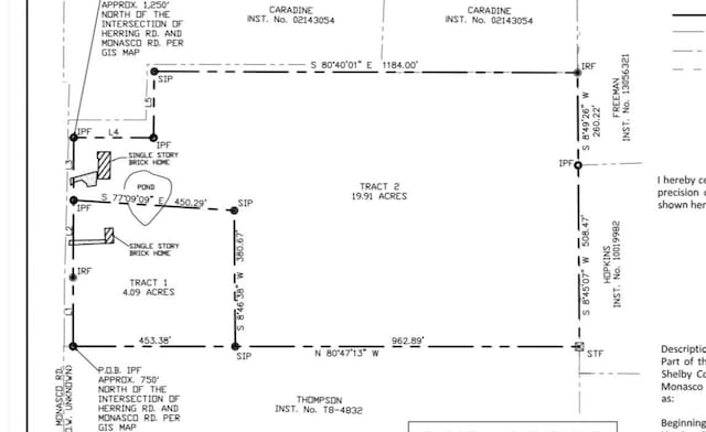 9430 Monasco Rd, Millington, TN 38053 - survey map / technical document