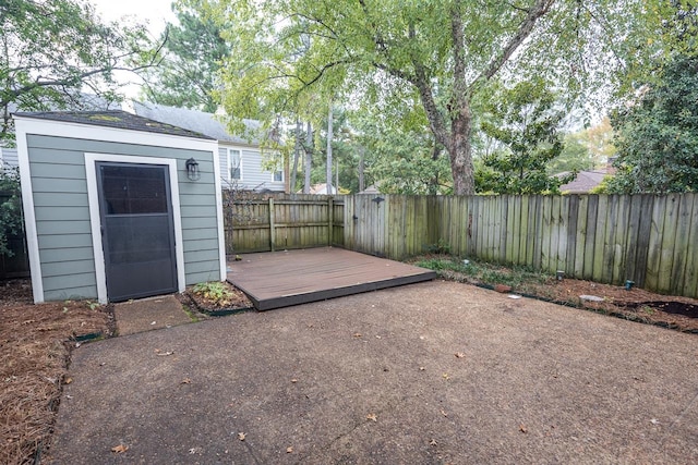 view of yard with a wooden deck