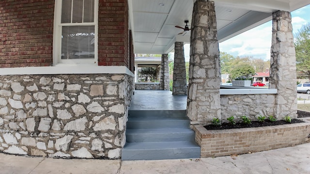 exterior space featuring covered porch