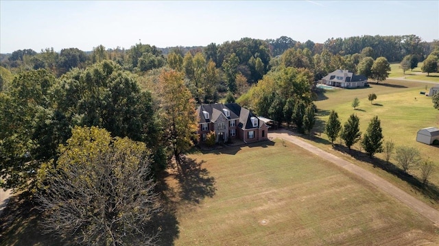 bird's eye view featuring a rural view