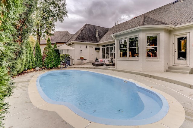 view of pool with a patio