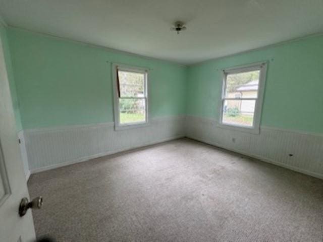 carpeted empty room with a healthy amount of sunlight