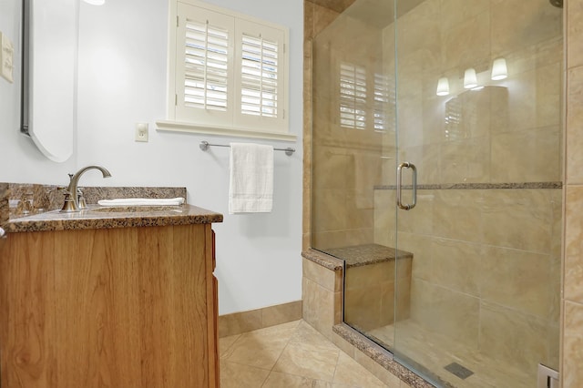 280 Waring Rd, Memphis, TN 38117 - full bathroom with a stall shower, vanity, and tile patterned floors