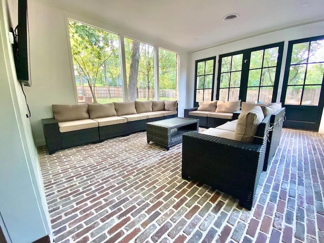 view of sunroom