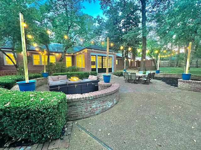 view of patio featuring outdoor lounge area