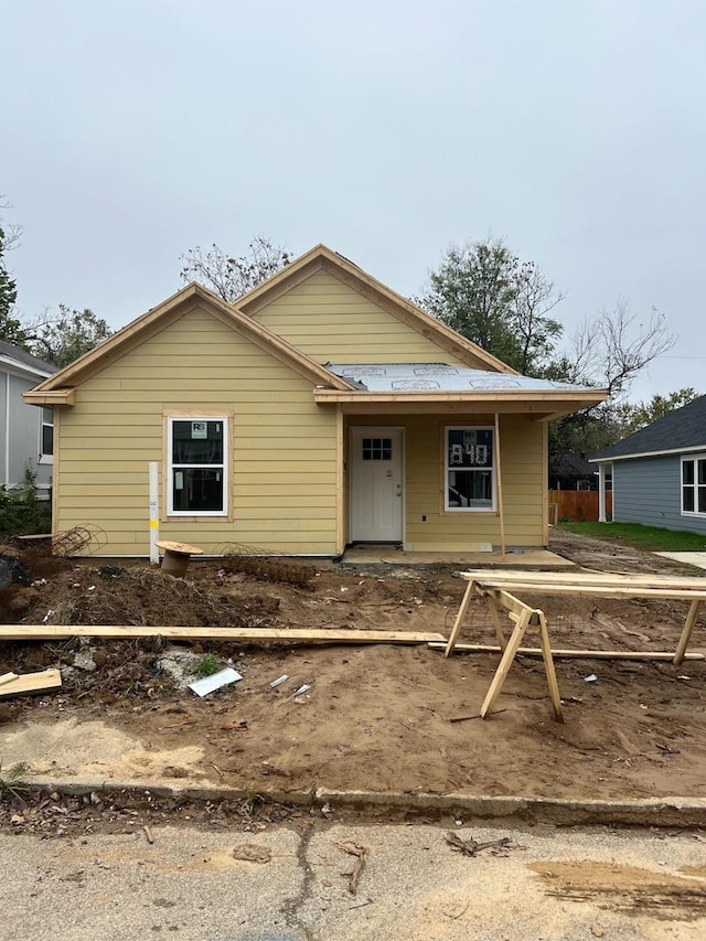 view of front of home