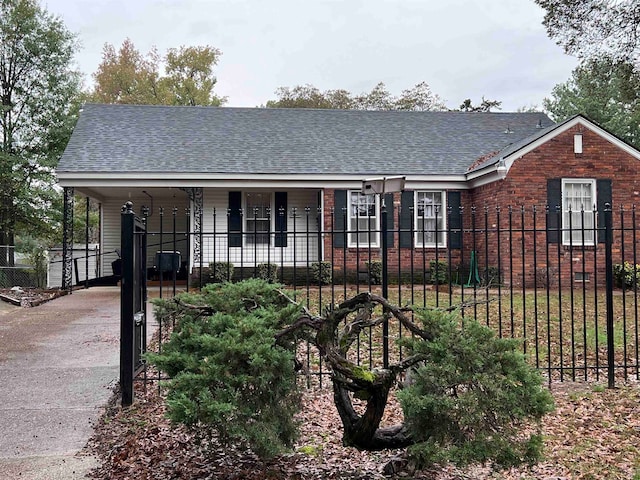 view of ranch-style house