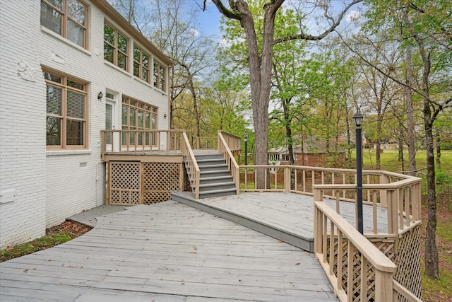 view of wooden deck