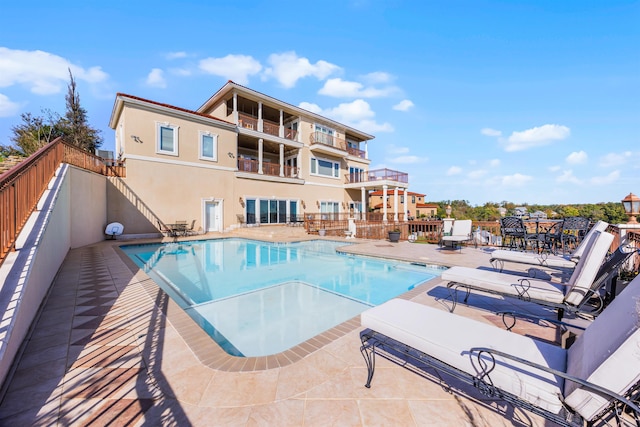 view of pool with a patio area