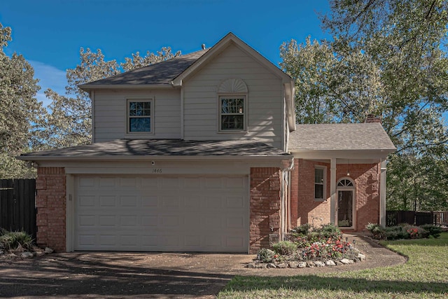 front facade featuring a garage